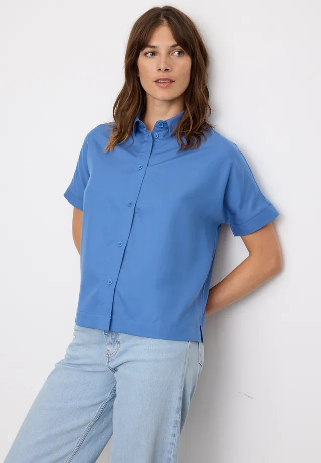 Recolution Lotus camicia donna blu lyocell