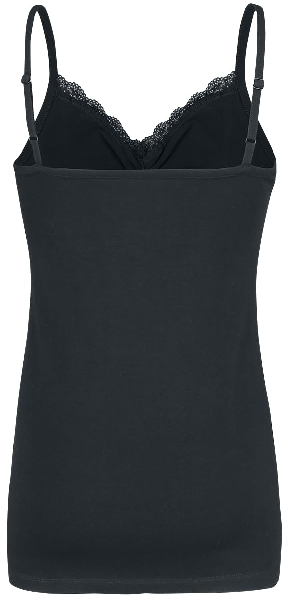 Gothicana by EMP Top Nero Pizzo Collo S Gotico