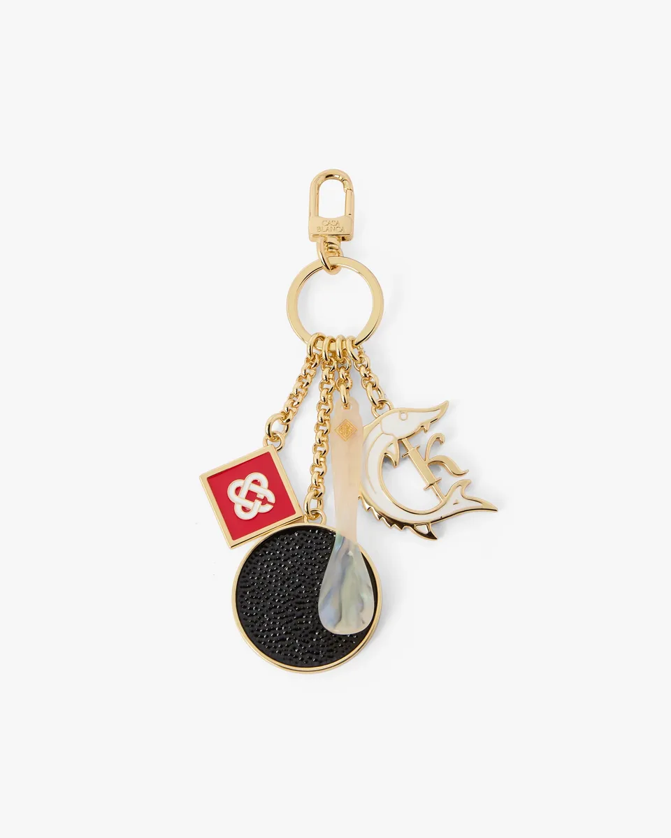 Casablanca Casa Kaspia portachiavi oro con charms