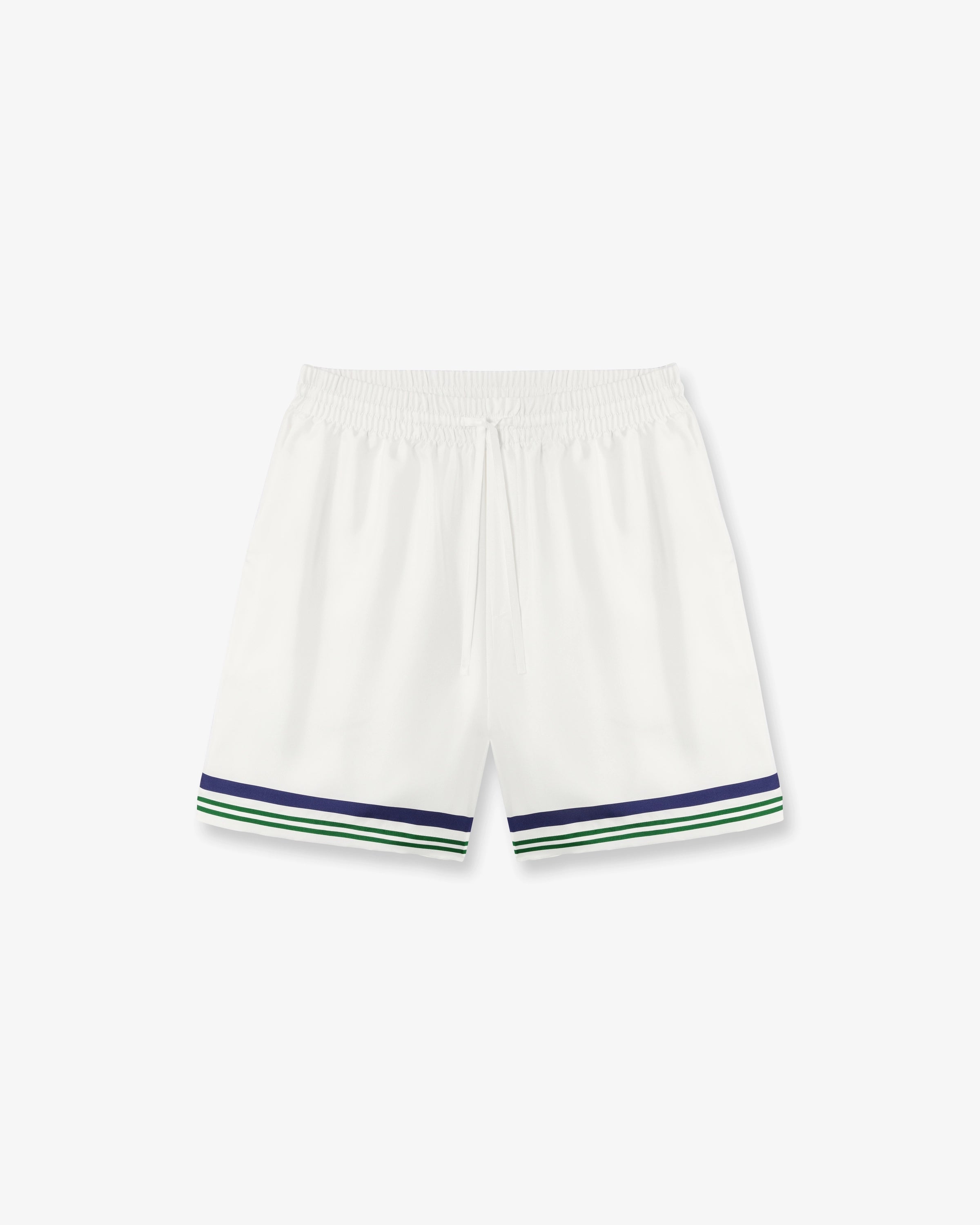 Casablanca Hotel Emblem shorts uomo bianchi seta