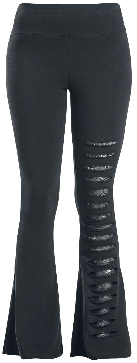Gothicana by EMP Leggings Neri Tagli Pantaloni Taglia S Gotici