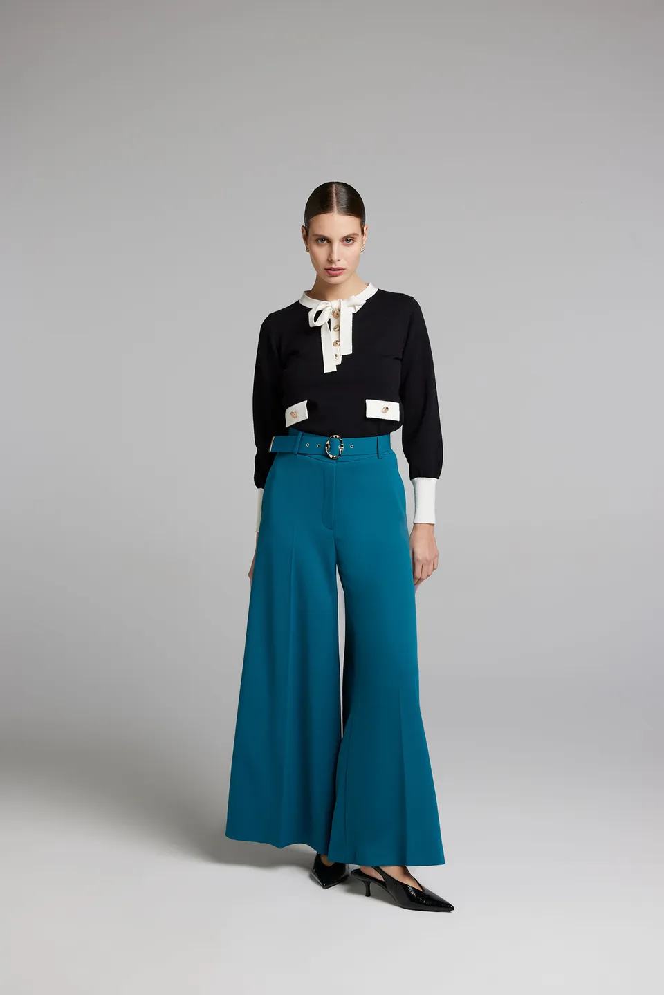 Sarah Chole 26616 pantalone scuba crepe invernale