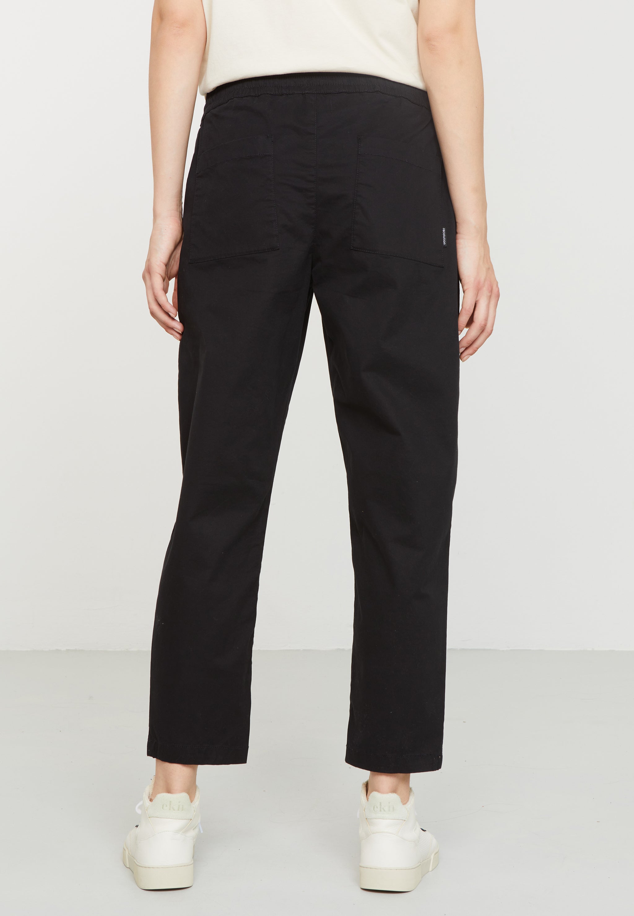 Recolution Kale pantaloni chino neri cotone bio