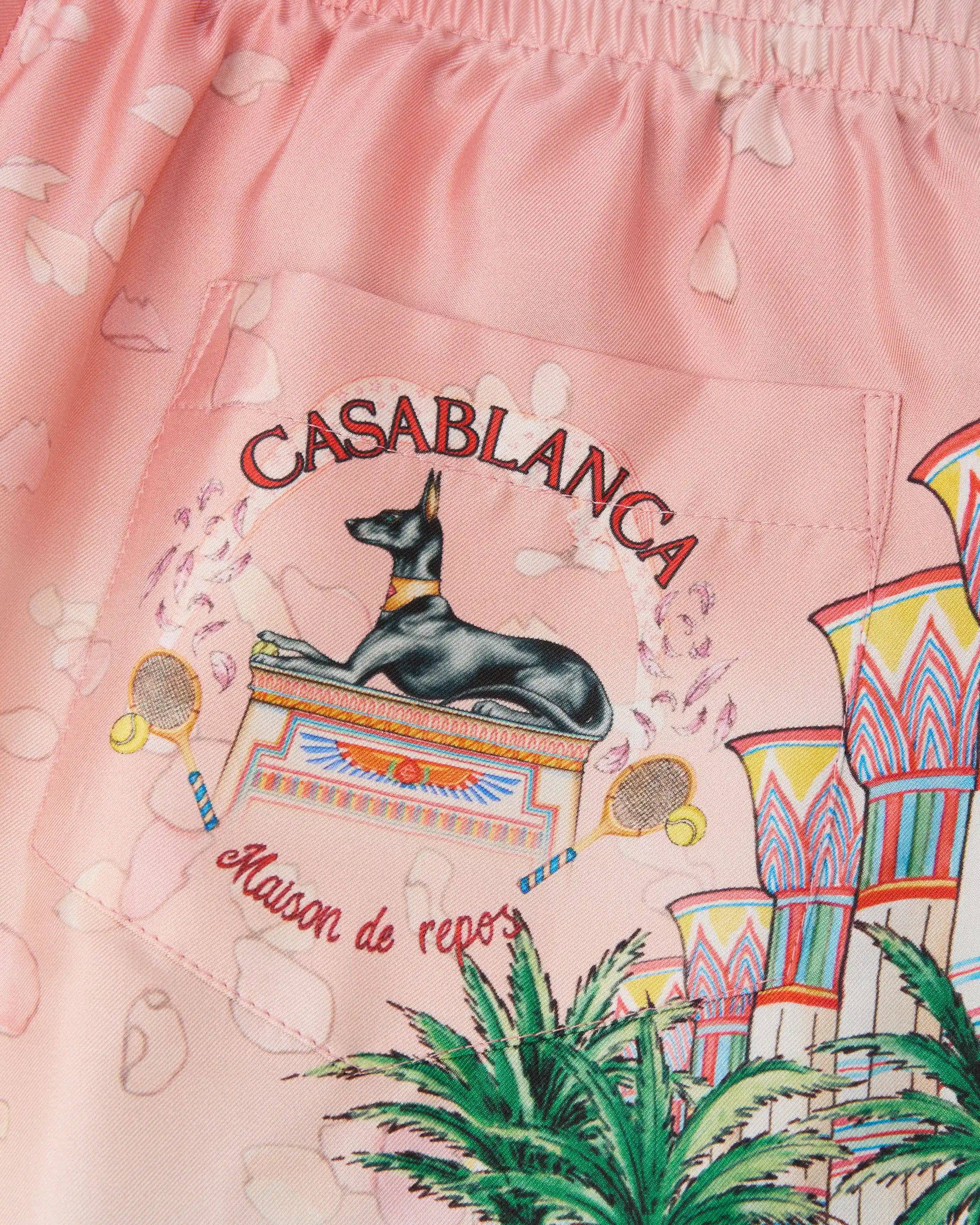 Casablanca Ethereal pantaloncini seta rosa pura