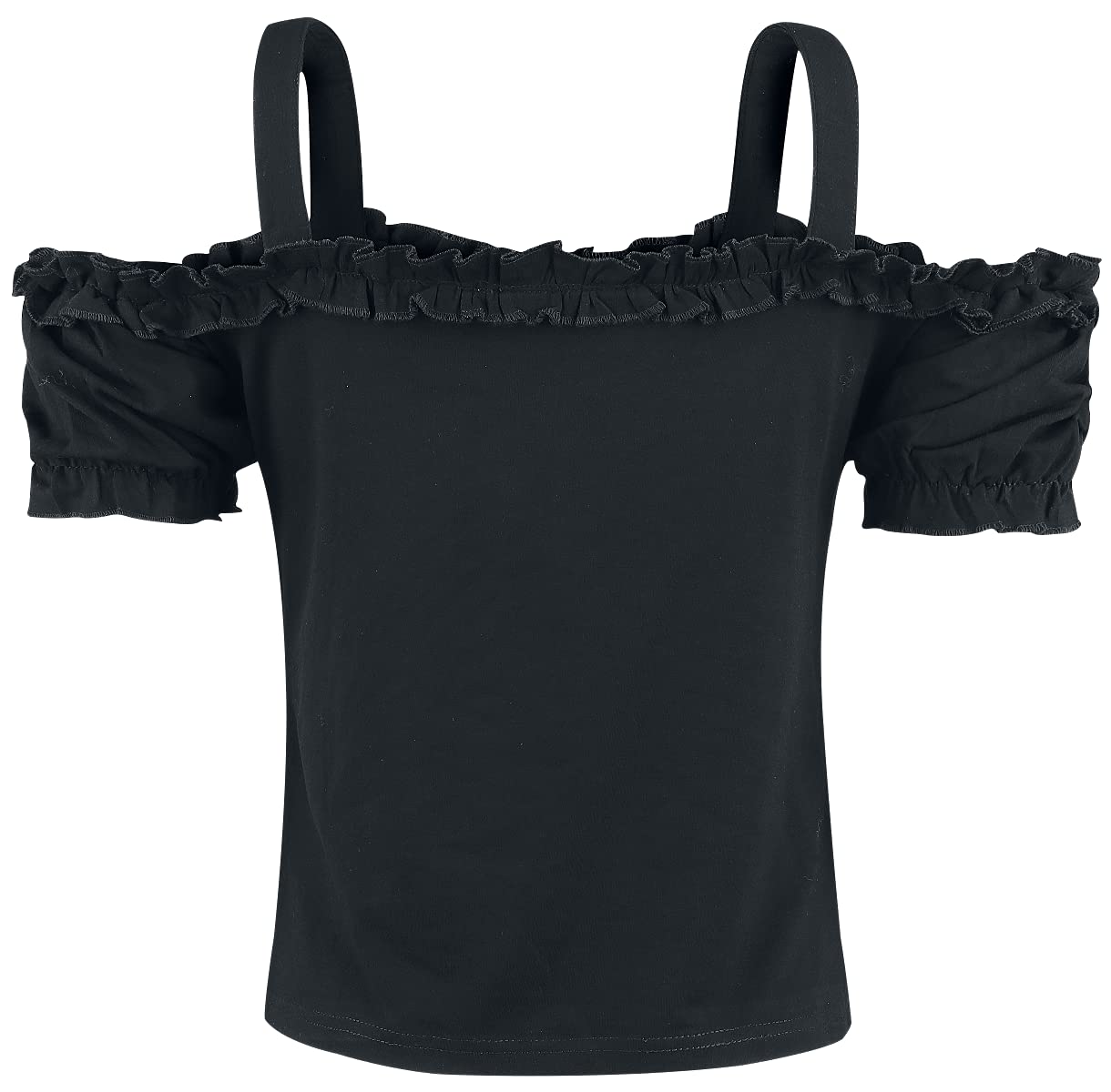 Gothicana by EMP T-Shirt Nera Allacciatura Top Taglia M Gotica