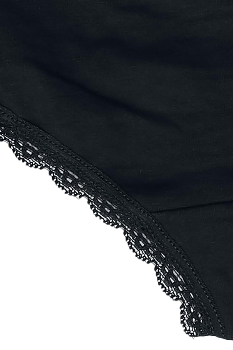 Gothicana by EMP Set 3 Slip donna pizzo nero gothic