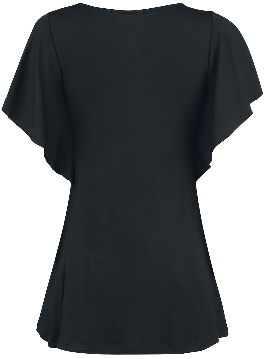 Gothicana by EMP T-Shirt Nera Pipistrello Top M Gotica