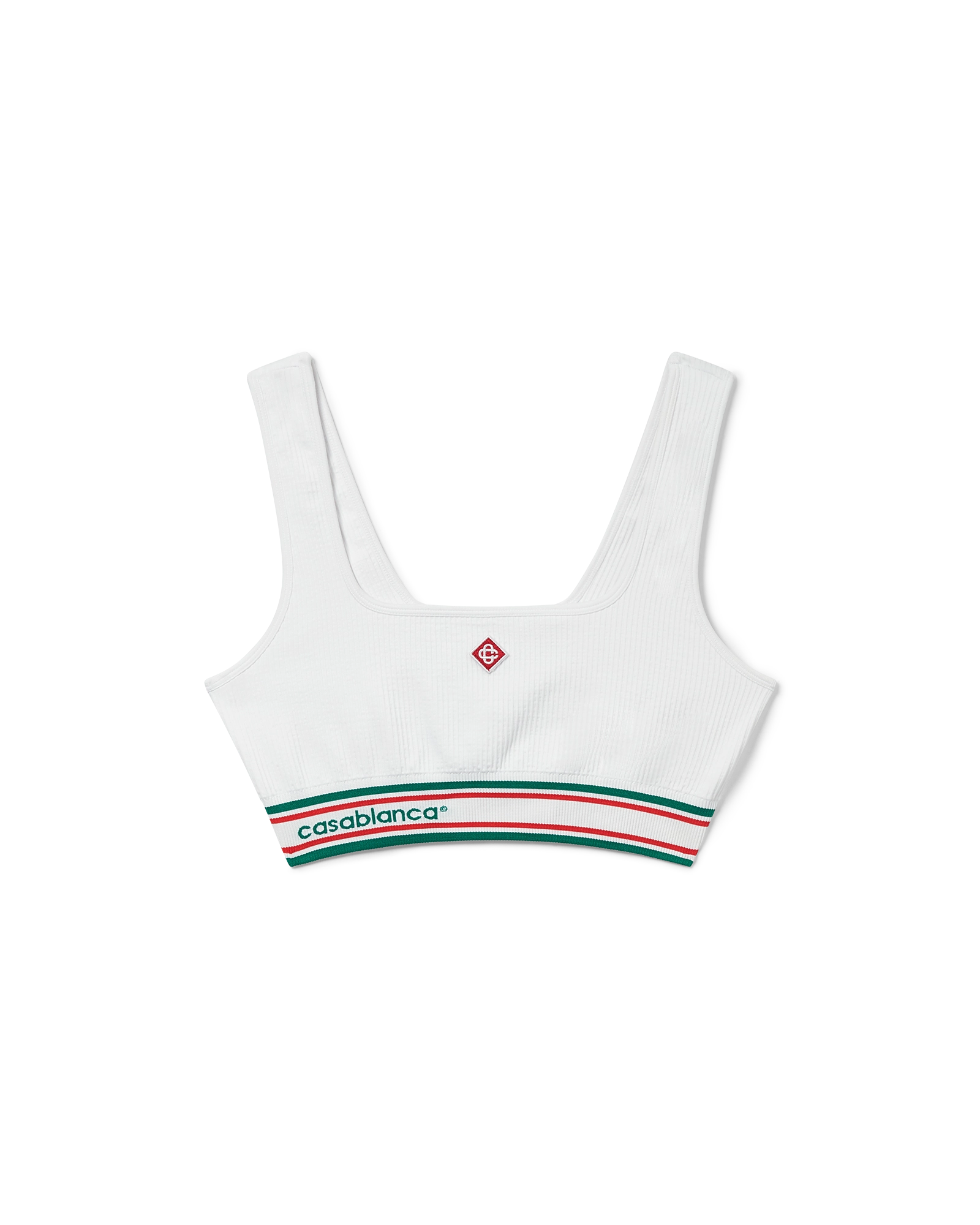 Casablanca Seamless Bralette reggiseno bianco elasticizzato