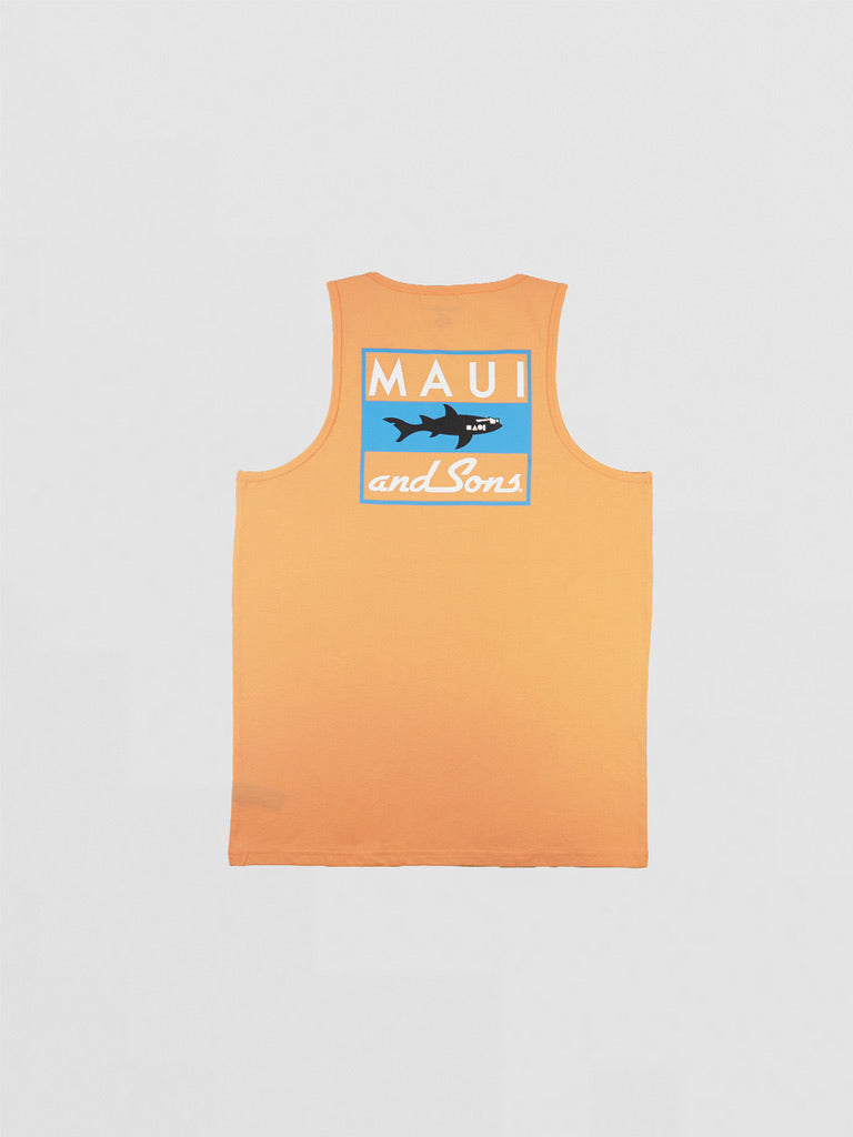 Maui and Sons Classic Shark canotta mango squalo