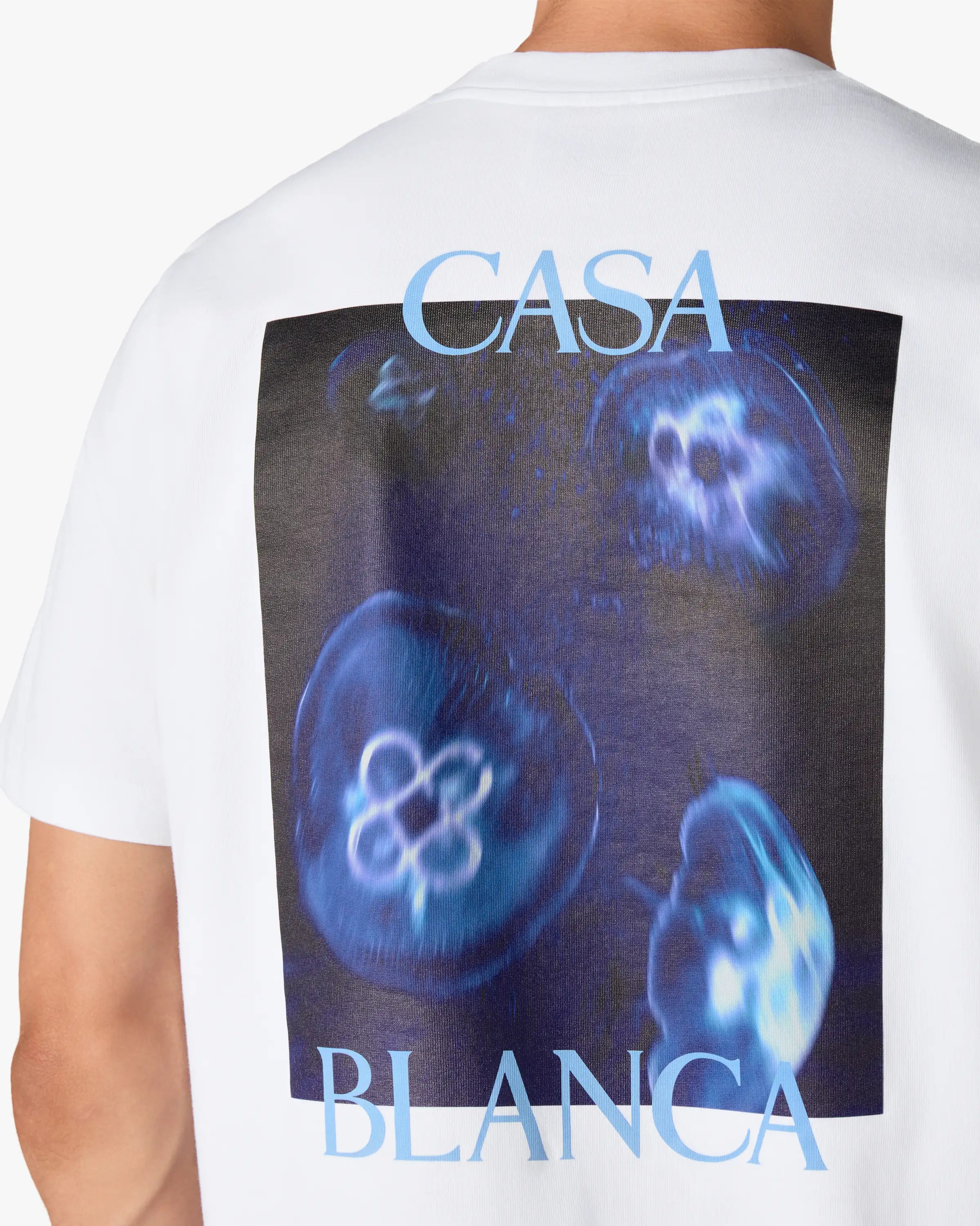 Casablanca Meduse t-shirt bianca cotone organico uomo