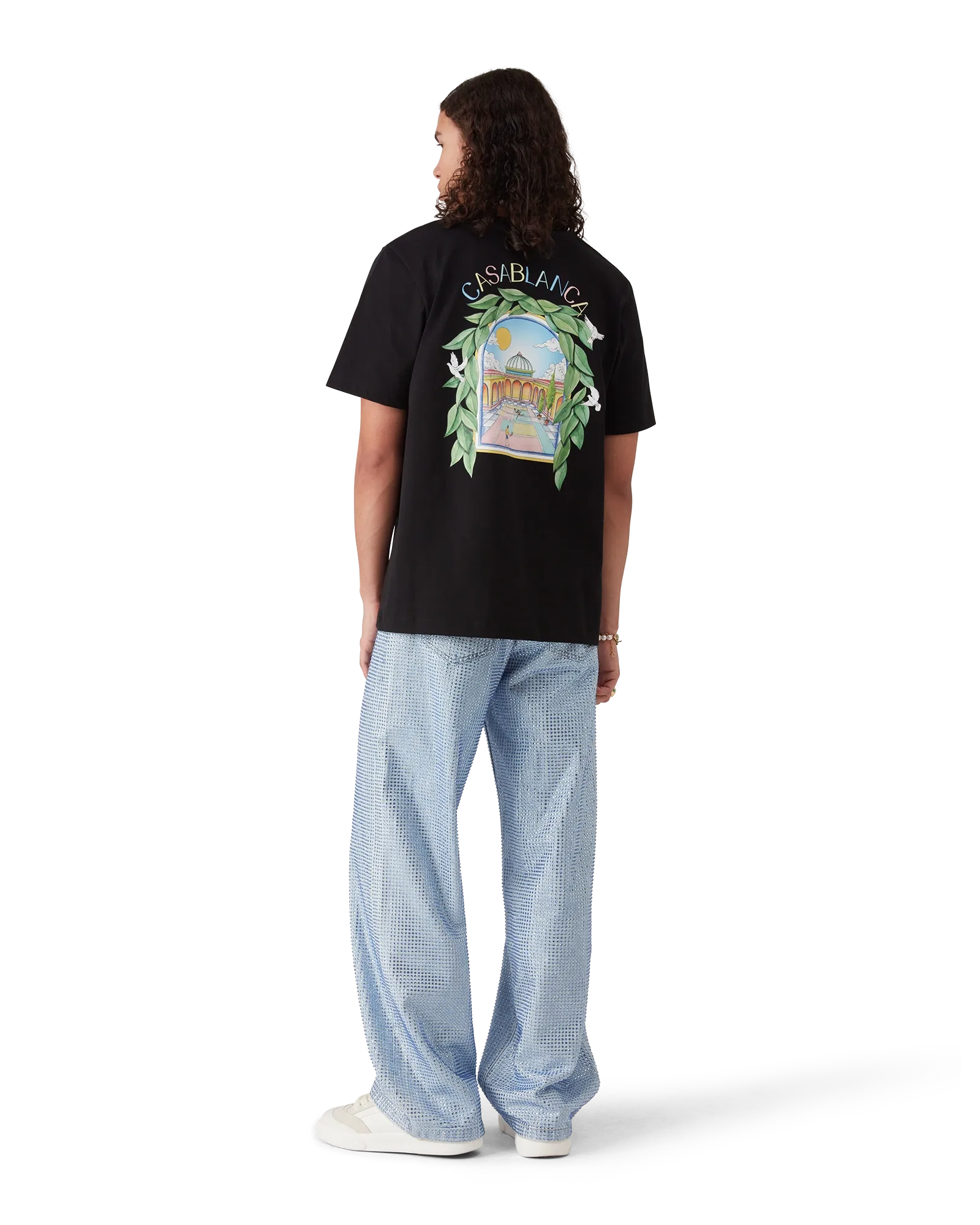 Casablanca L'Arche De Tennis t-shirt cotone nera taglia M