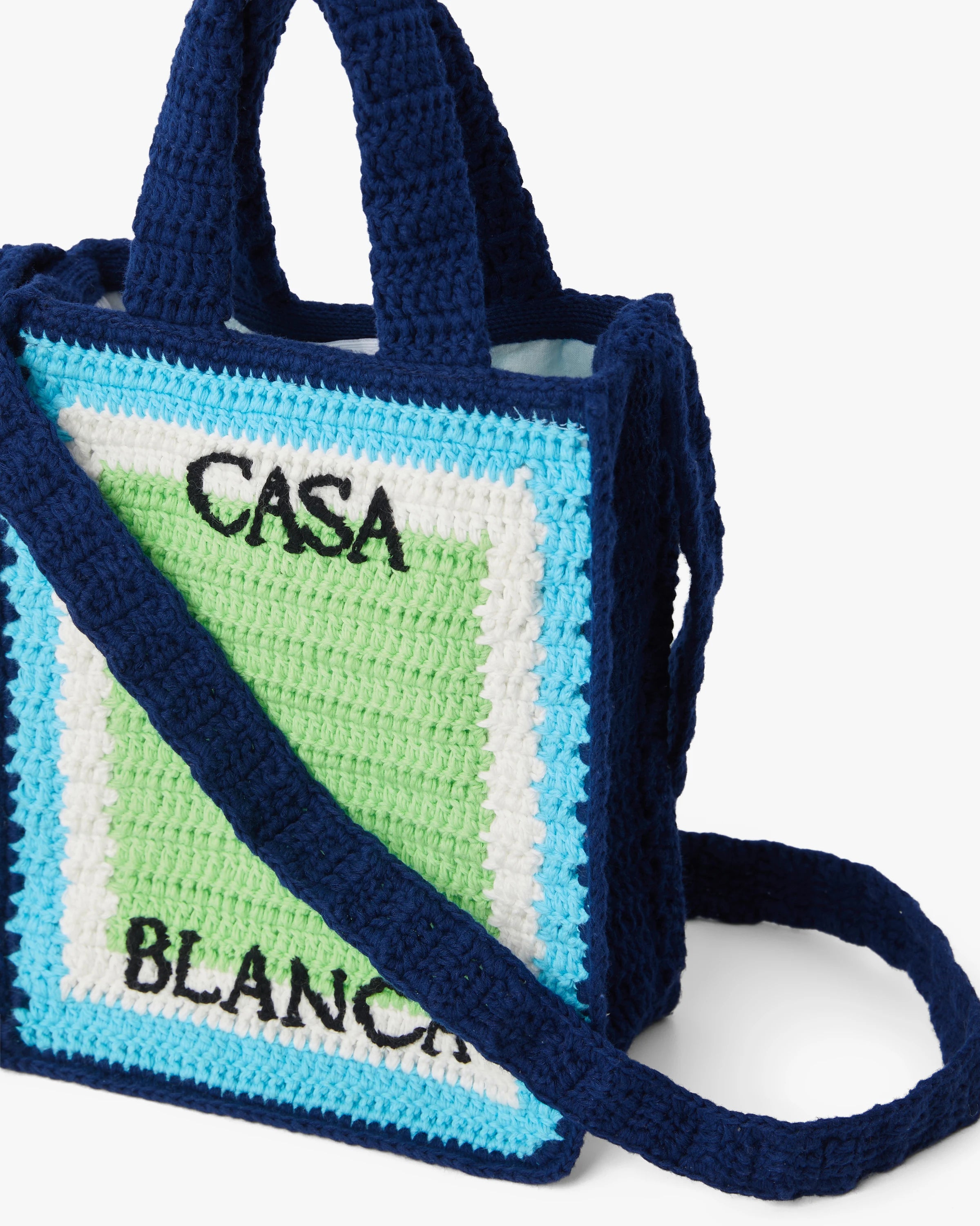 Casablanca Mini Crochet borsa bimbo blu e verde