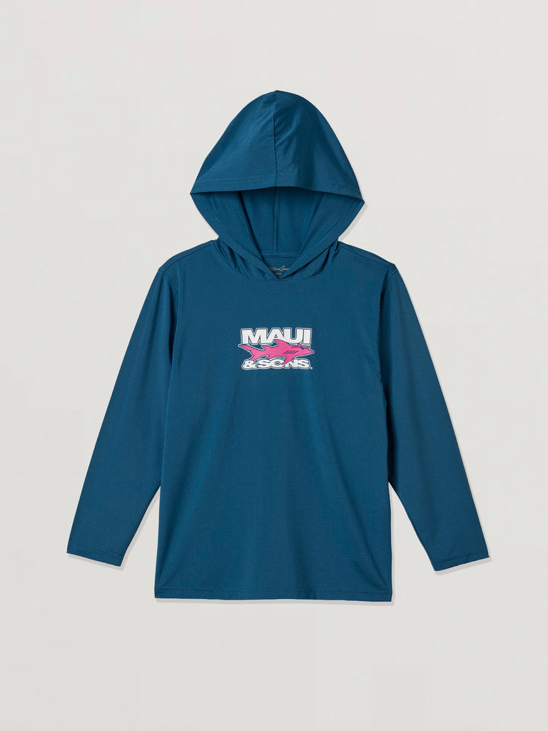 Maui and Sons Fish Out of Water maglia sole bambino blu UPF 50+