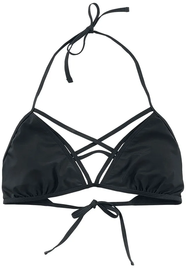 Gothicana by EMP top bikini nero XL con spalline