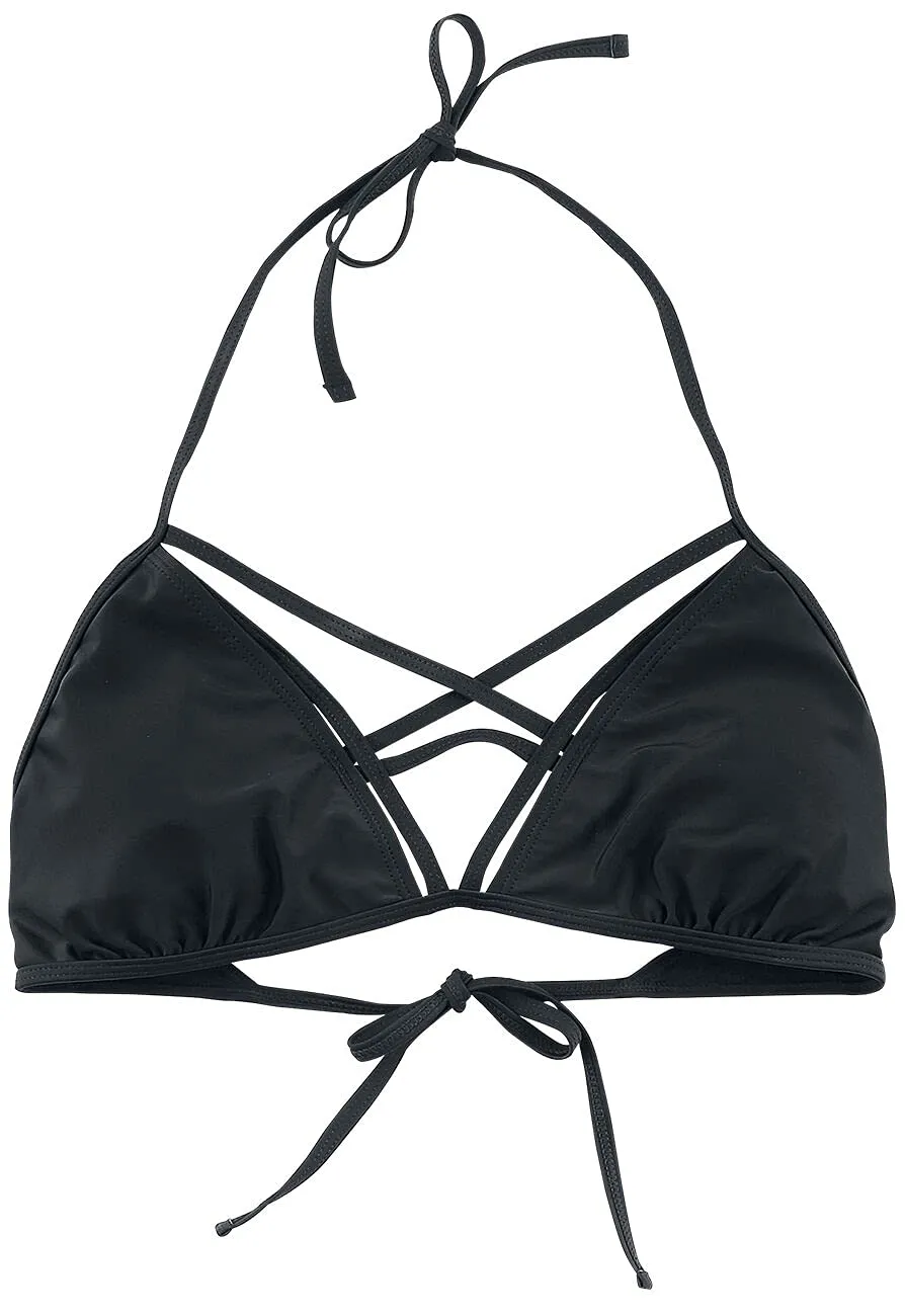 Gothicana by EMP top bikini nero XL con spalline