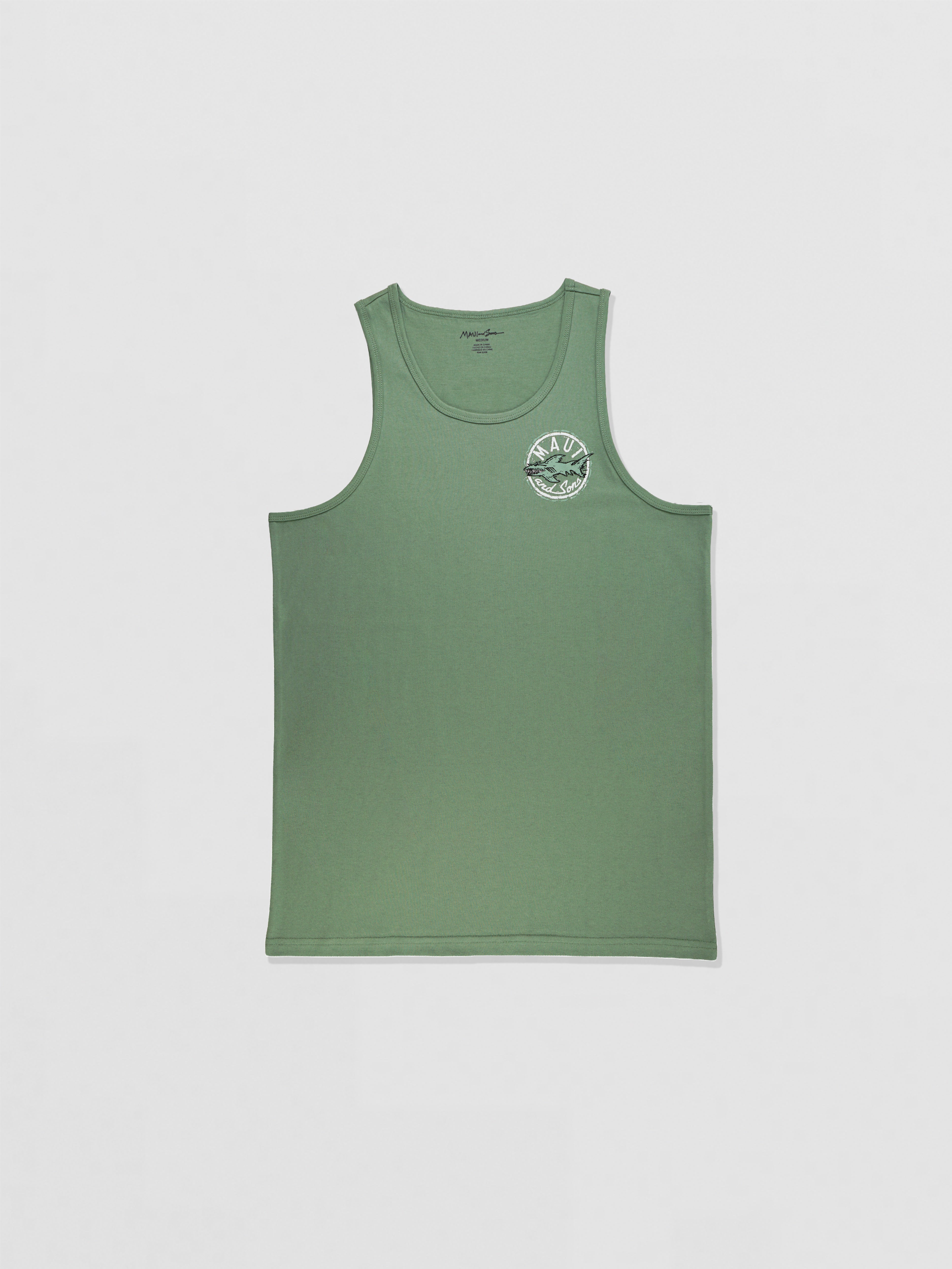 Maui and Sons Aggro Shark Canotta Uomo Cotone Doppia Stampa