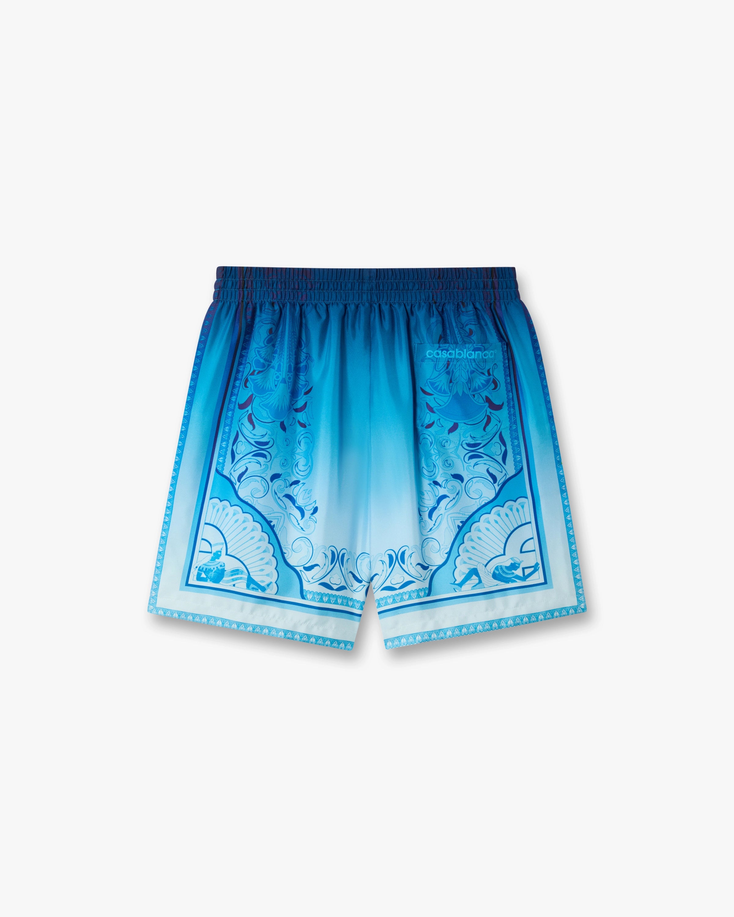 Casablanca Egyptian Rug shorts blu seta pura