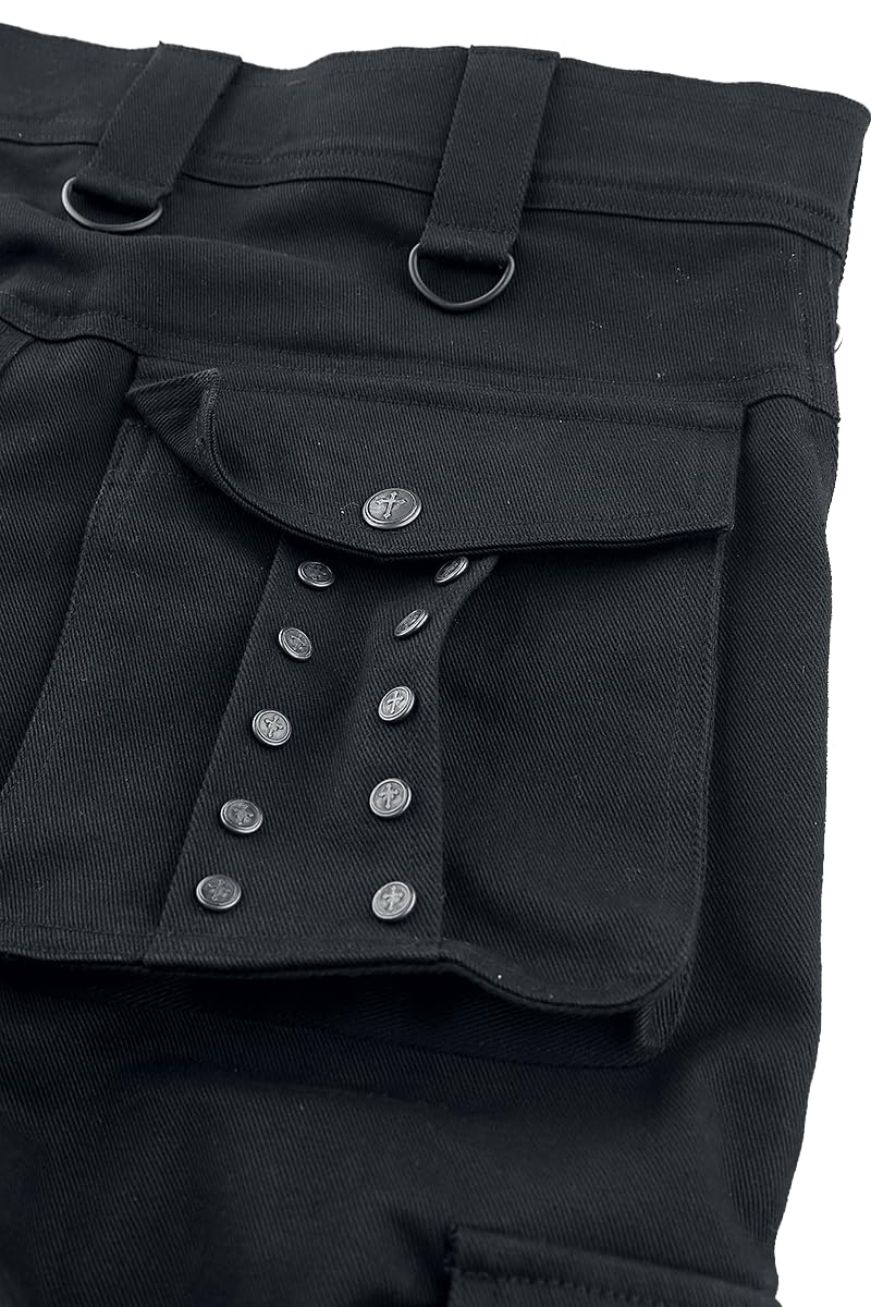 Gothicana by EMP pantaloncini uomo neri con rivetti