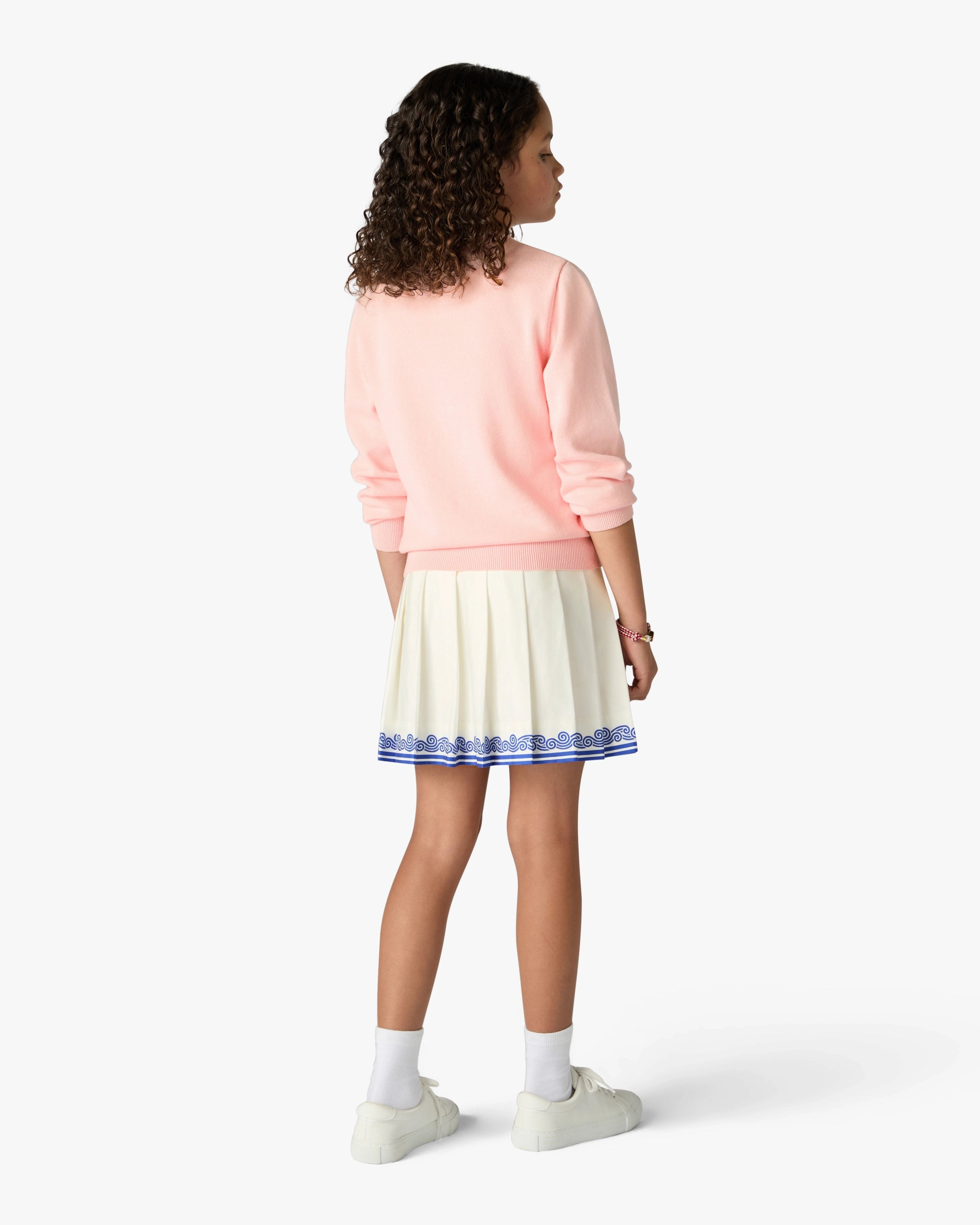 Casablanca Stacked Logo maglione bambina rosa