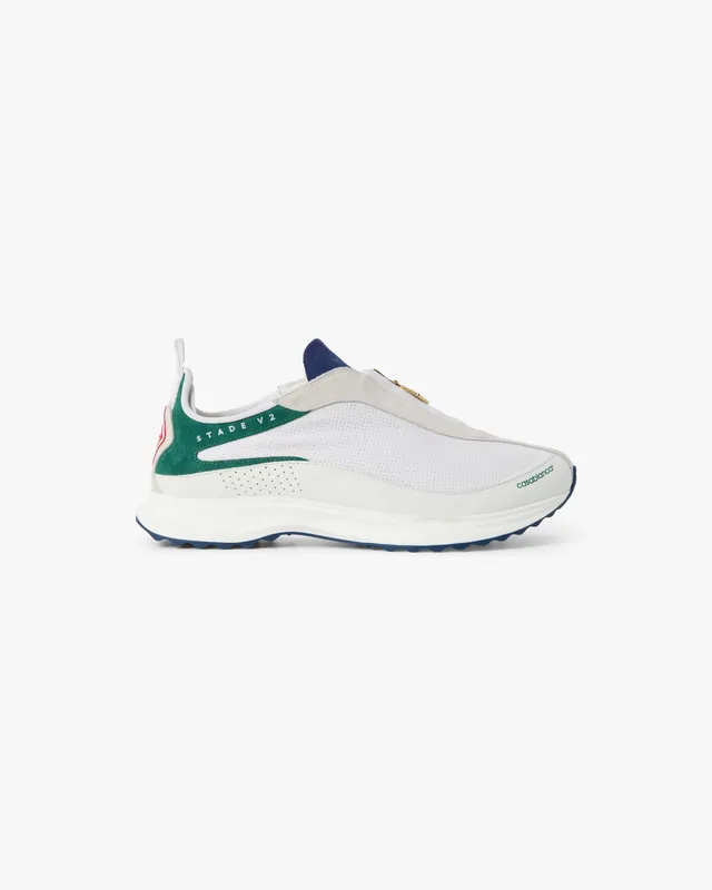 Casablanca Stade Zip sneakers bianco verde con zip