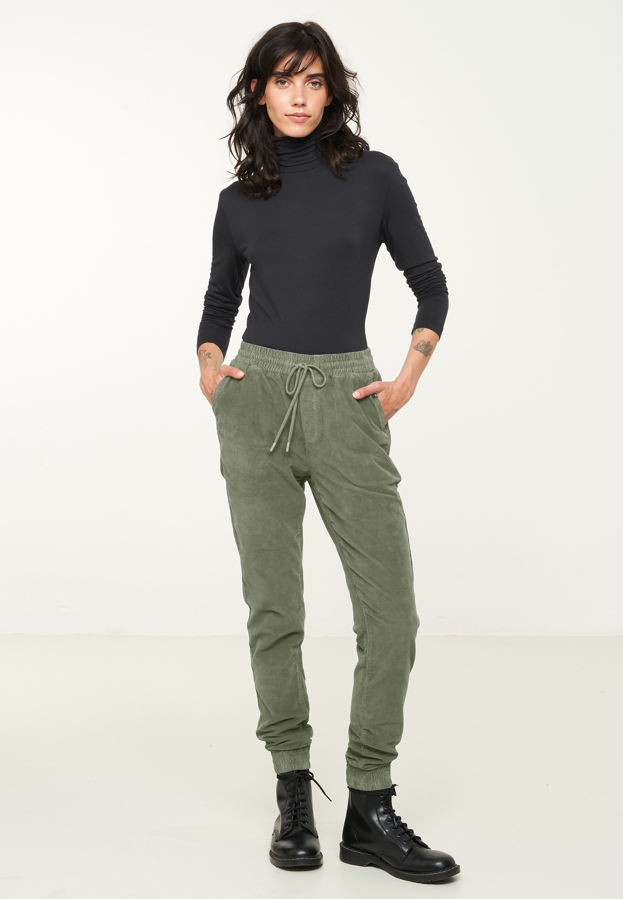 Recolution Chaiturus pantaloni chino kaki cotone bio