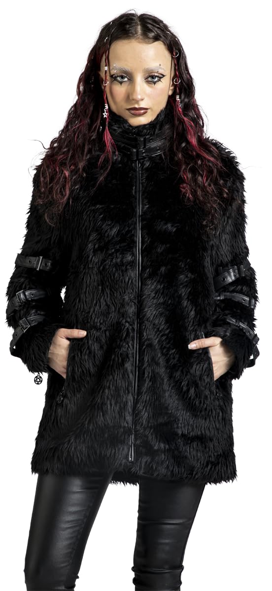 Gothicana by EMP Giacca Nera con Fibbie taglia L mezza stagione