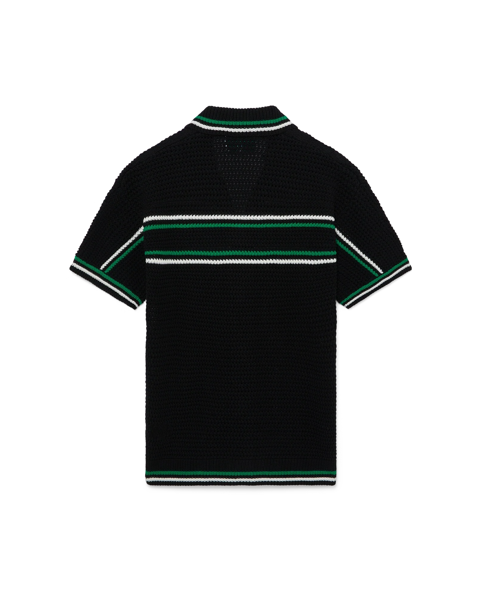 Casablanca Tennis camicia crochet cotone nera taglia M