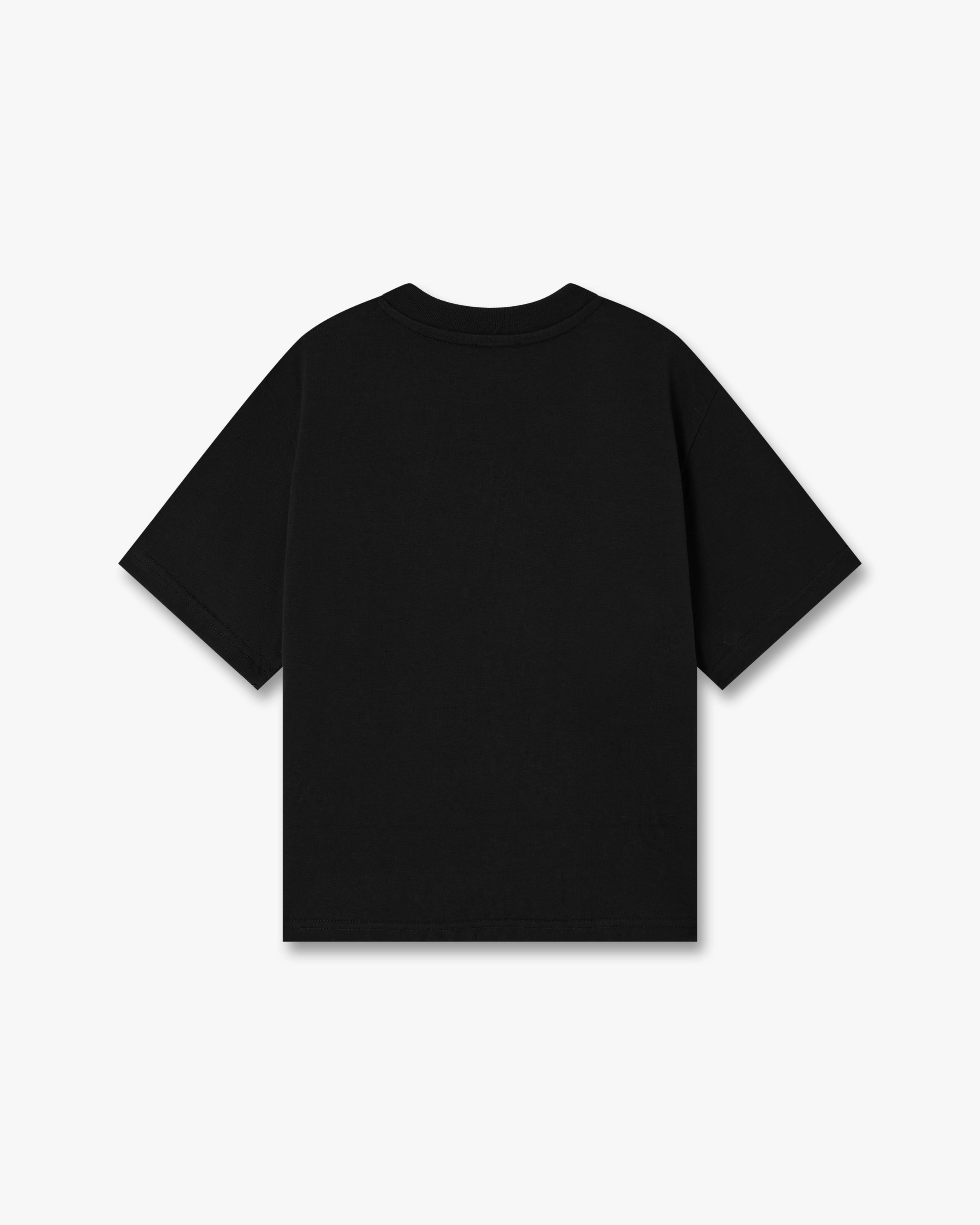 Casablanca Logo Cropped t-shirt nera cotone pima