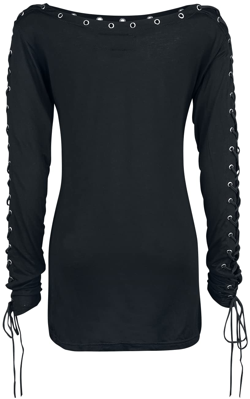 Gothicana by EMP Camicia Nera Maniche Rimovibili L Gotica