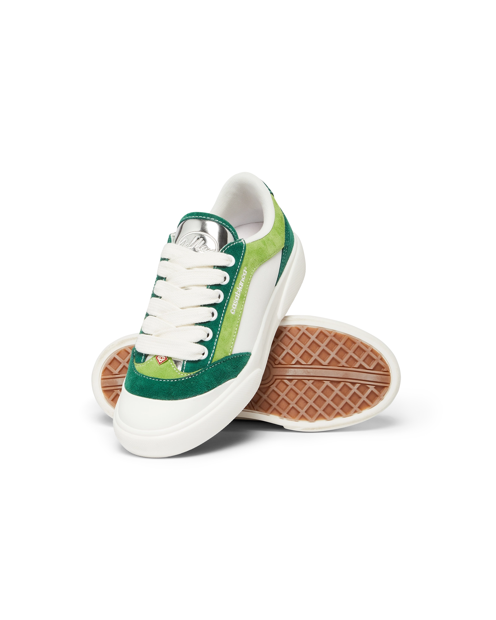 Casablanca Del Mar sneakers donna verdi pelle tessuto