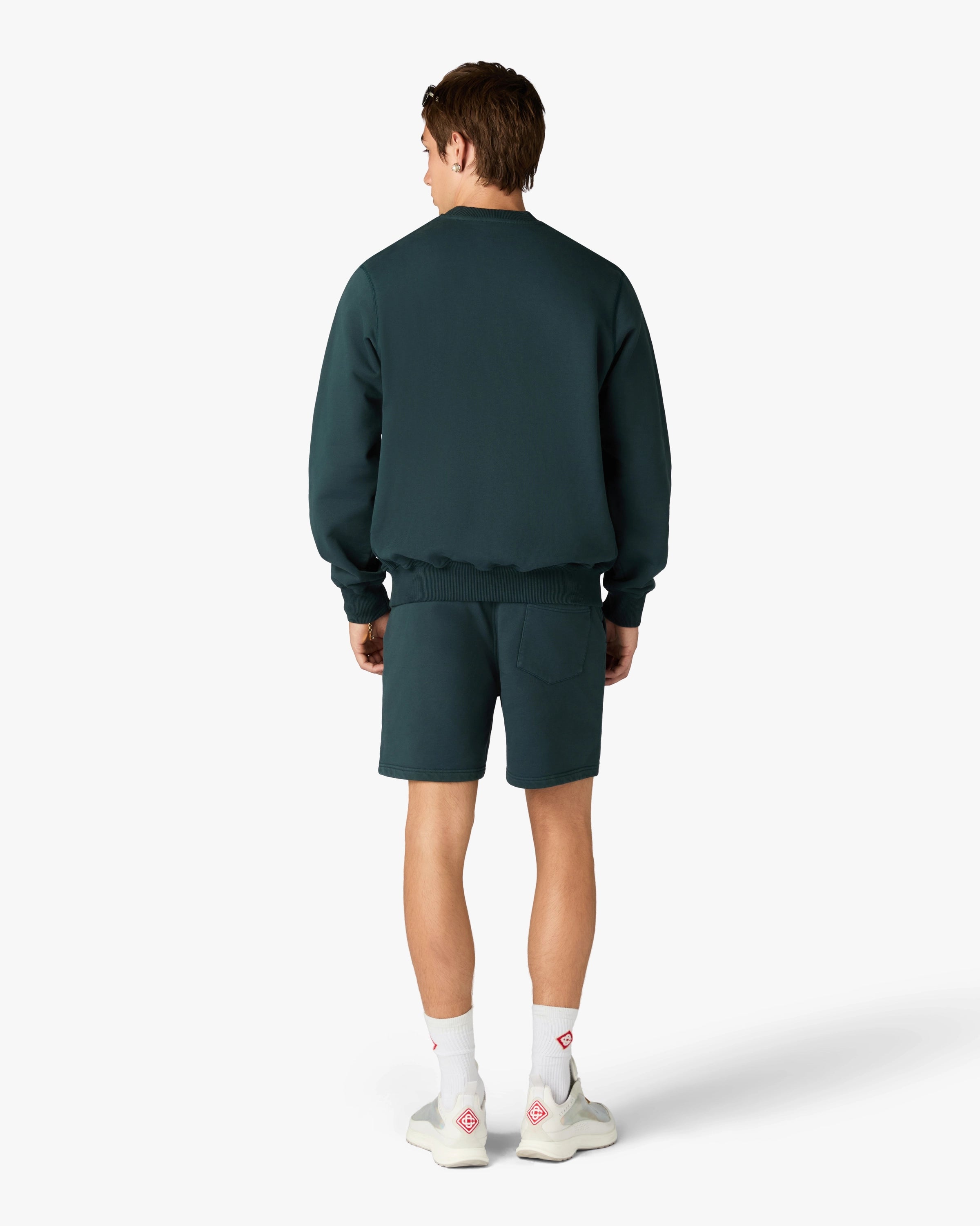 Casablanca Logo Geometrie Sacree Felpa Verde Cotone