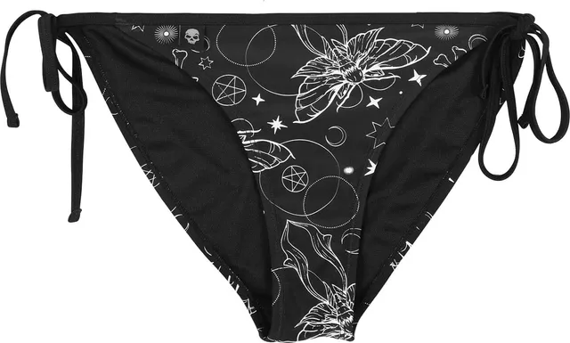 Gothicana by EMP slip bikini nero stampa witchy XL