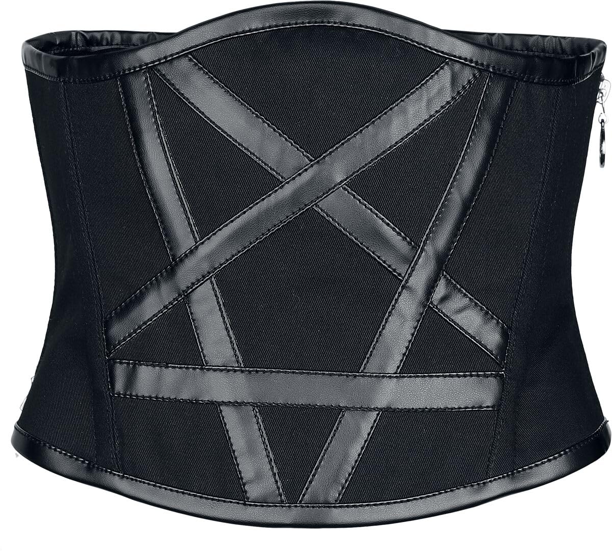 Gothicana by EMP corsetto nero pentacoli allacciato