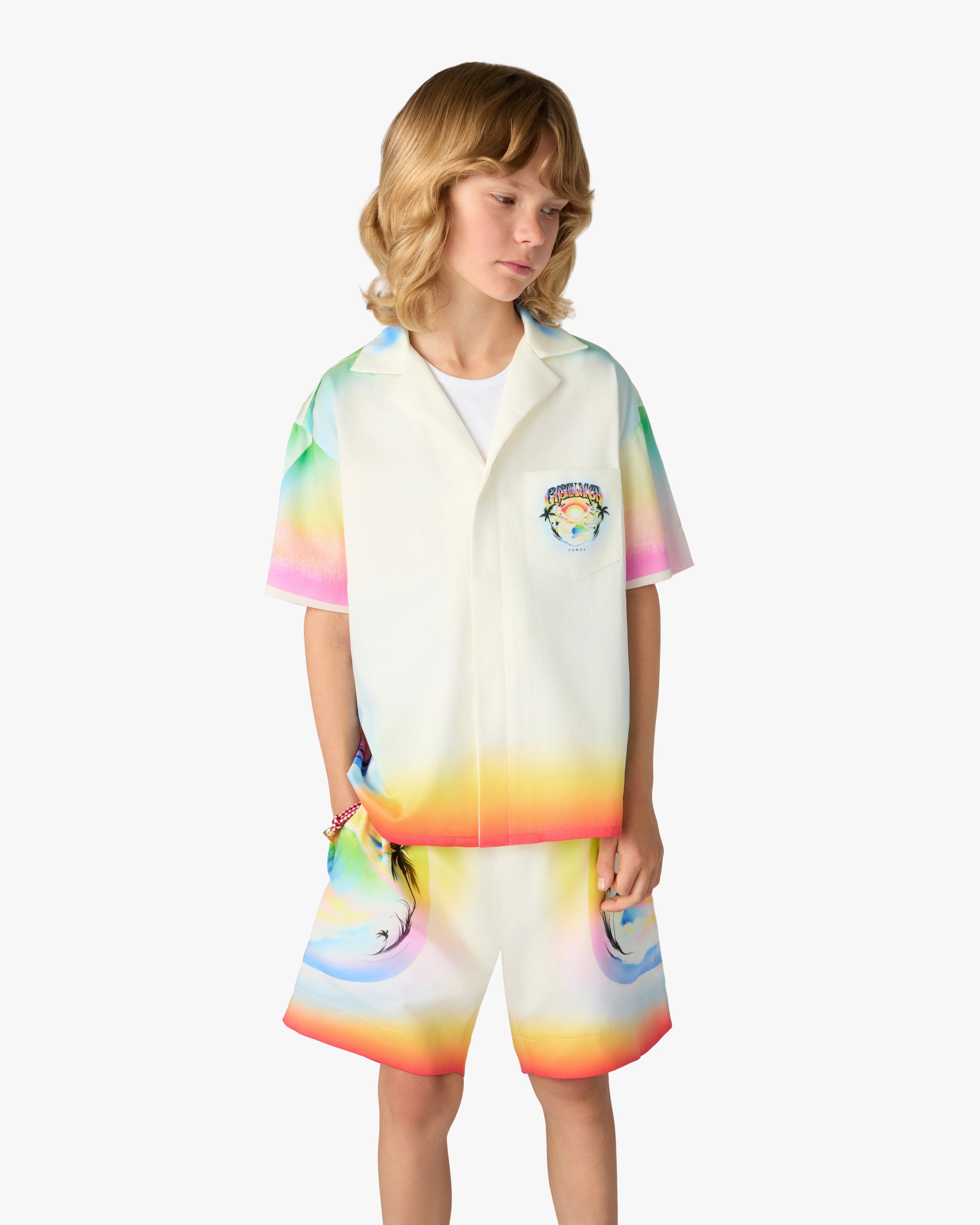 Casablanca Airspray camicia bambino multicolore cotone