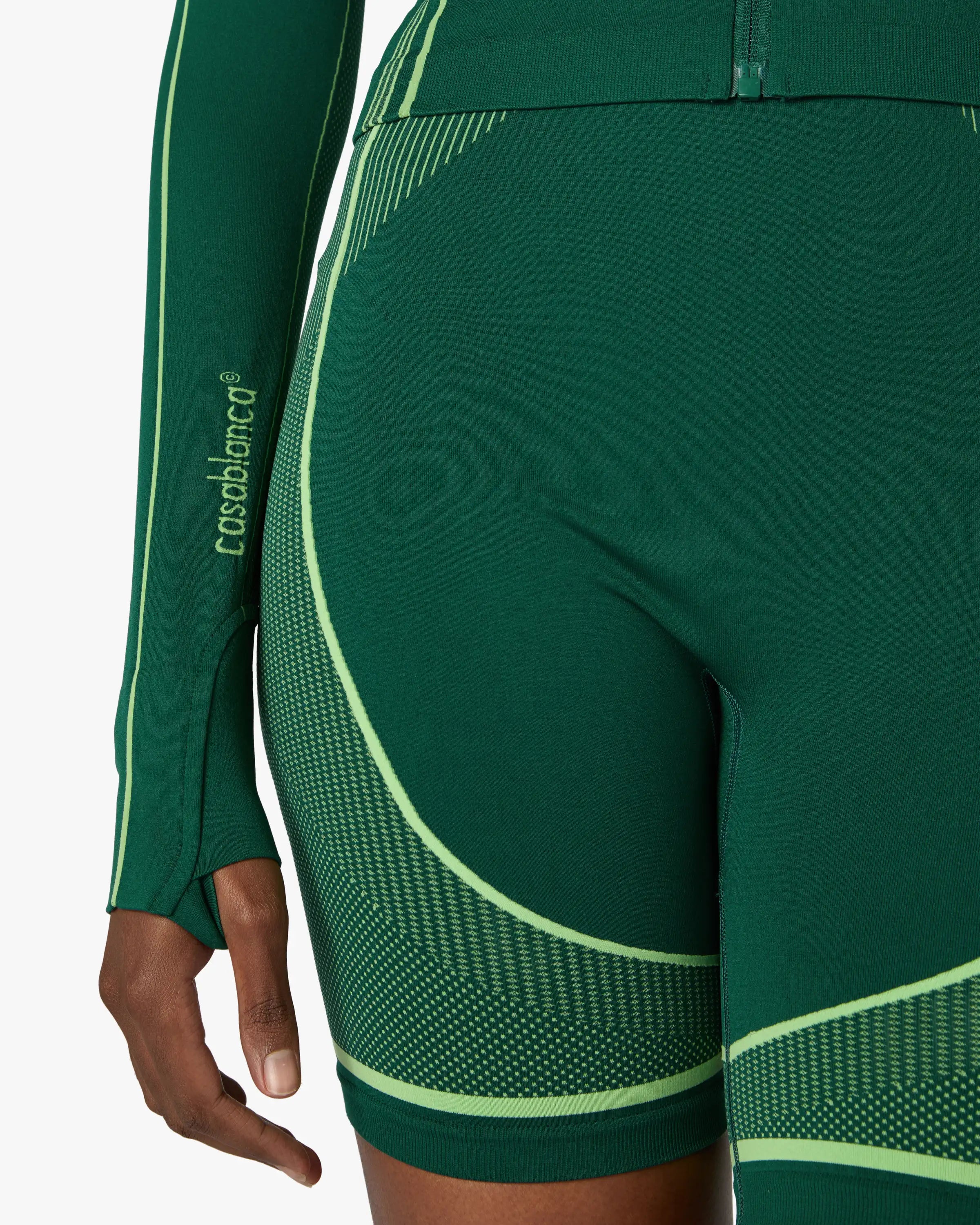Casablanca Seamless giacca zip verde tecnica