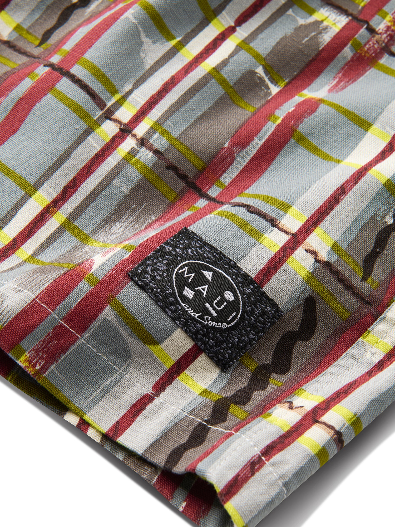 Maui and Sons Ember Plaid Jam bermuda cotone rossa