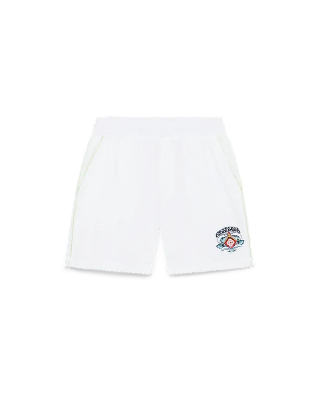 Casablanca shorts uomo bianchi spugna monogram