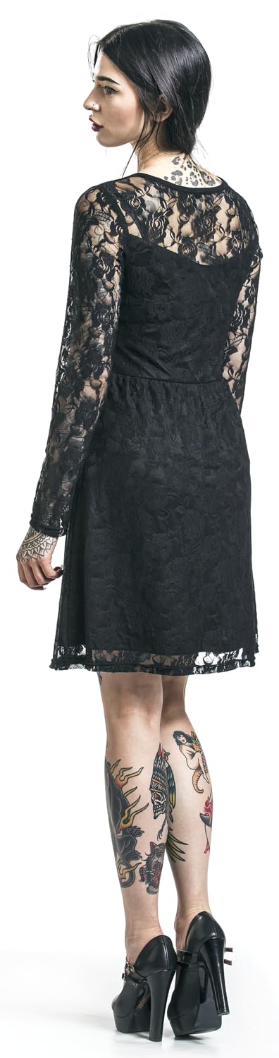 Gothicana by EMP abito nero in pizzo donna 3XL