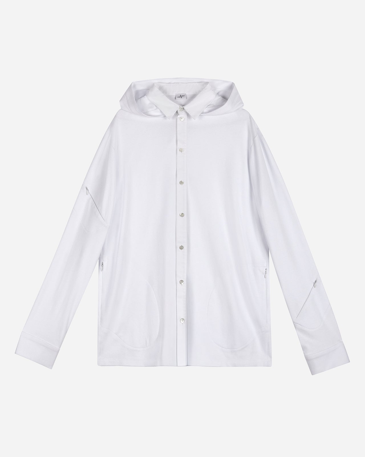 Noskra Satori camicia con cappuccio bianca cotone