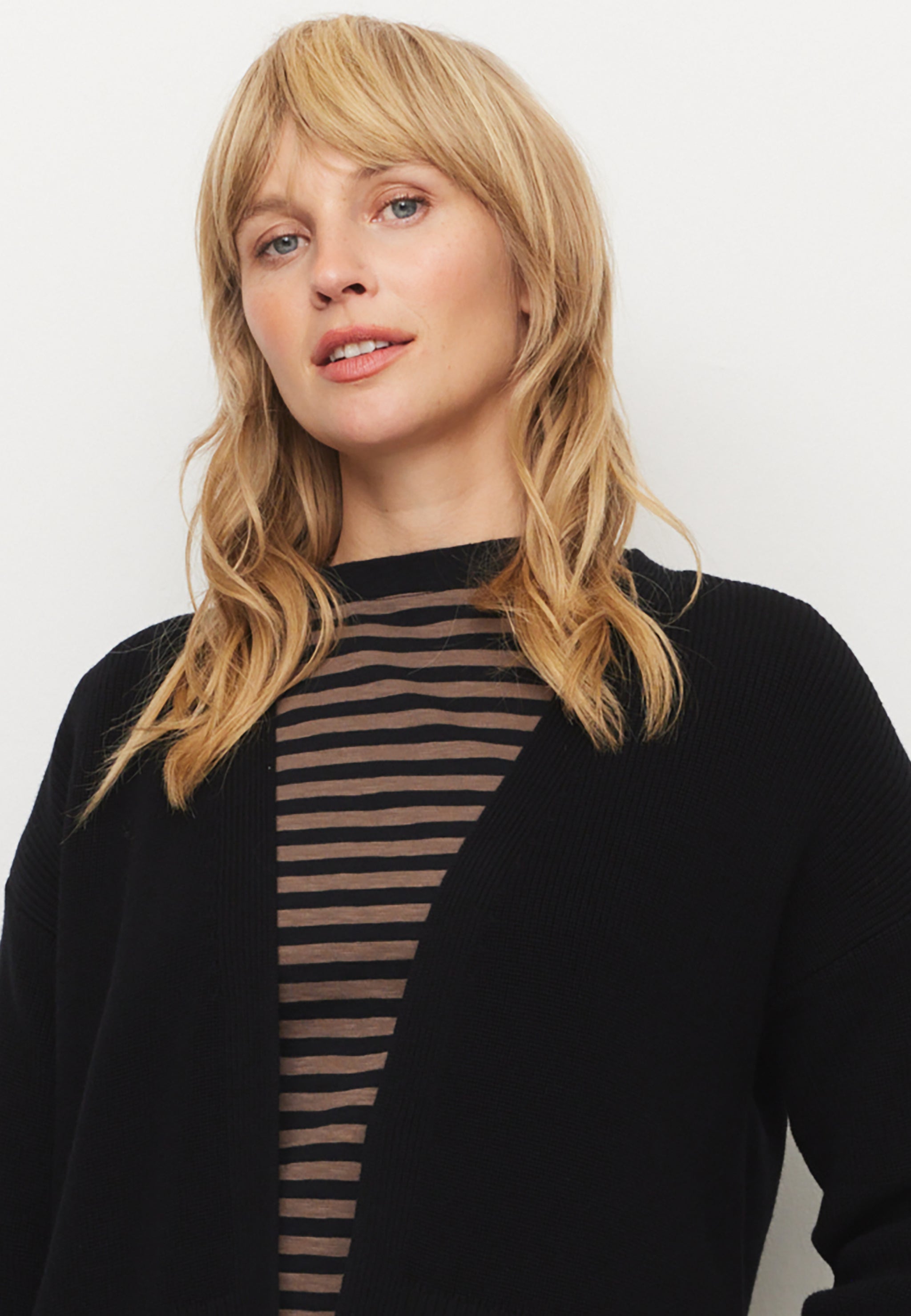 Recolution Moringa cardigan cotone bio nero comodo