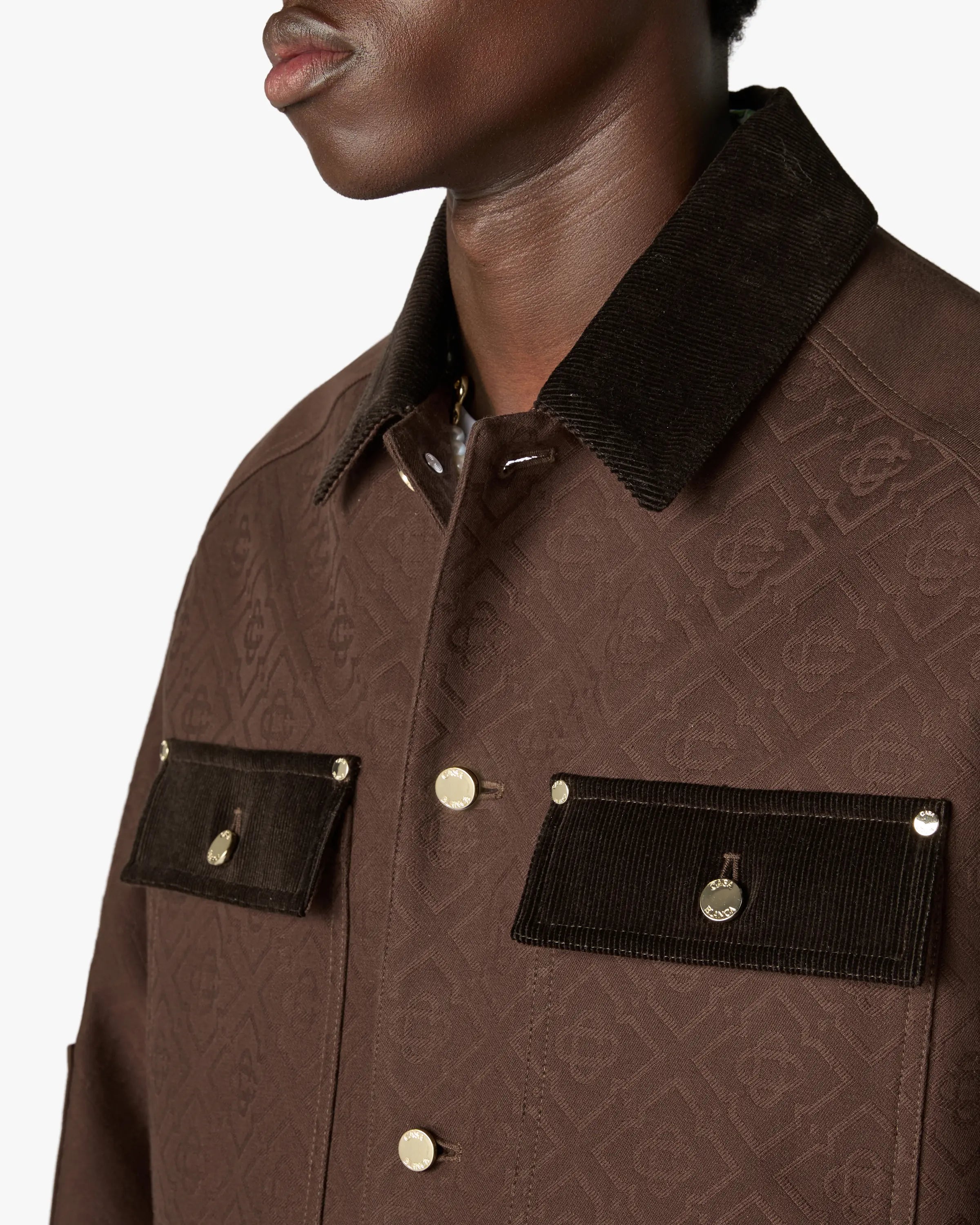Casablanca Workwear Safari giacca safari marrone cotone