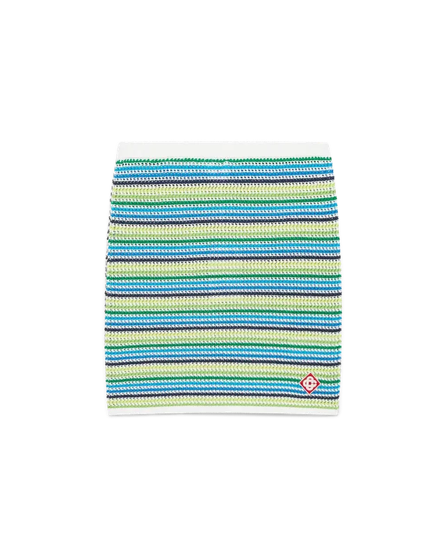 Casablanca Stripe minigonna verde cotone elasticizzata