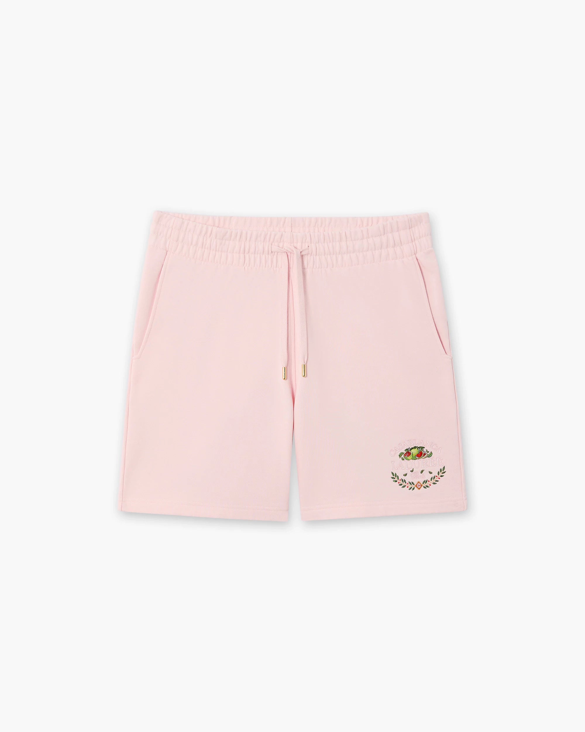 Casablanca Laduree shorts donna rosa cotone ricamato