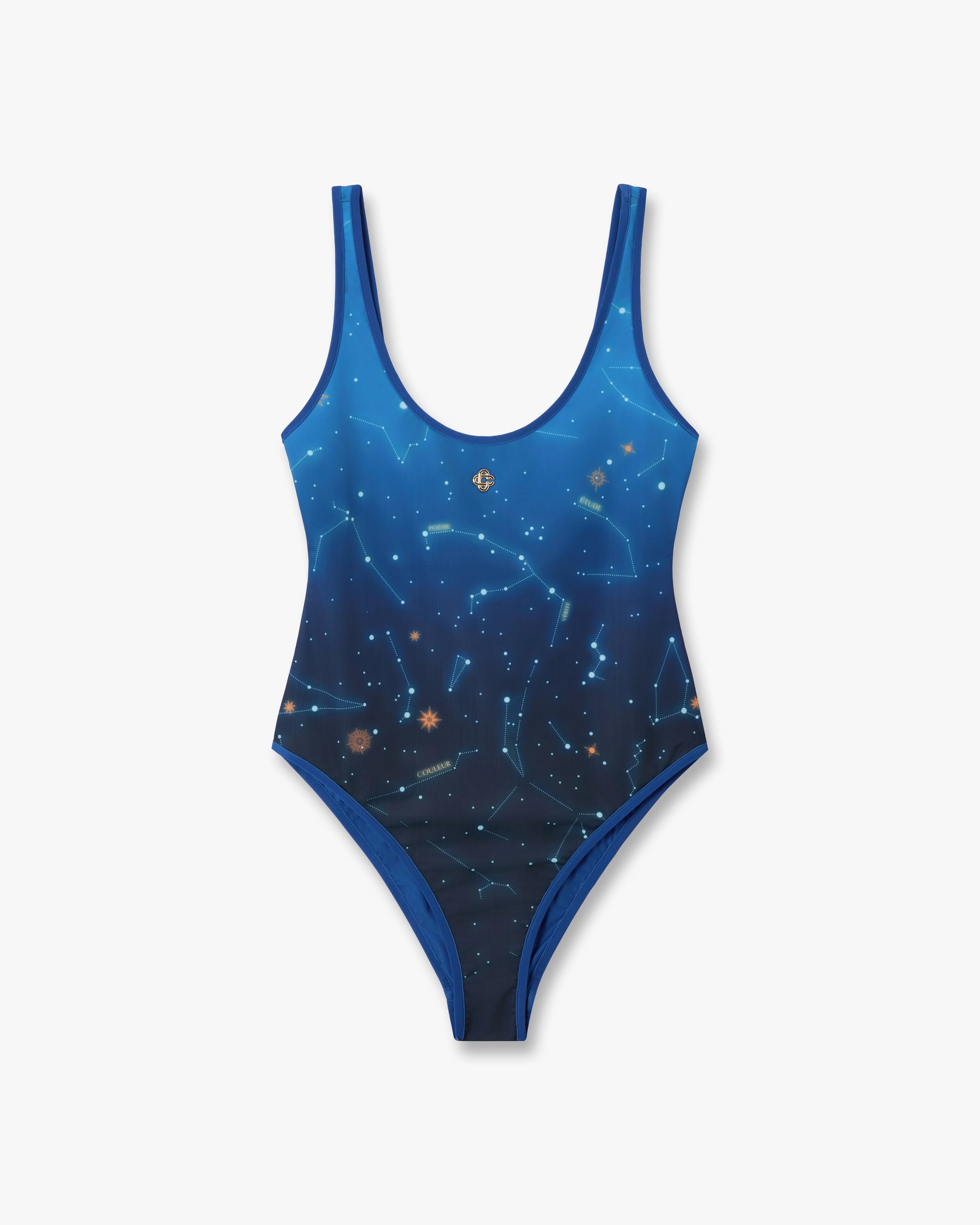 Casablanca Astrology costume intero stampa blu