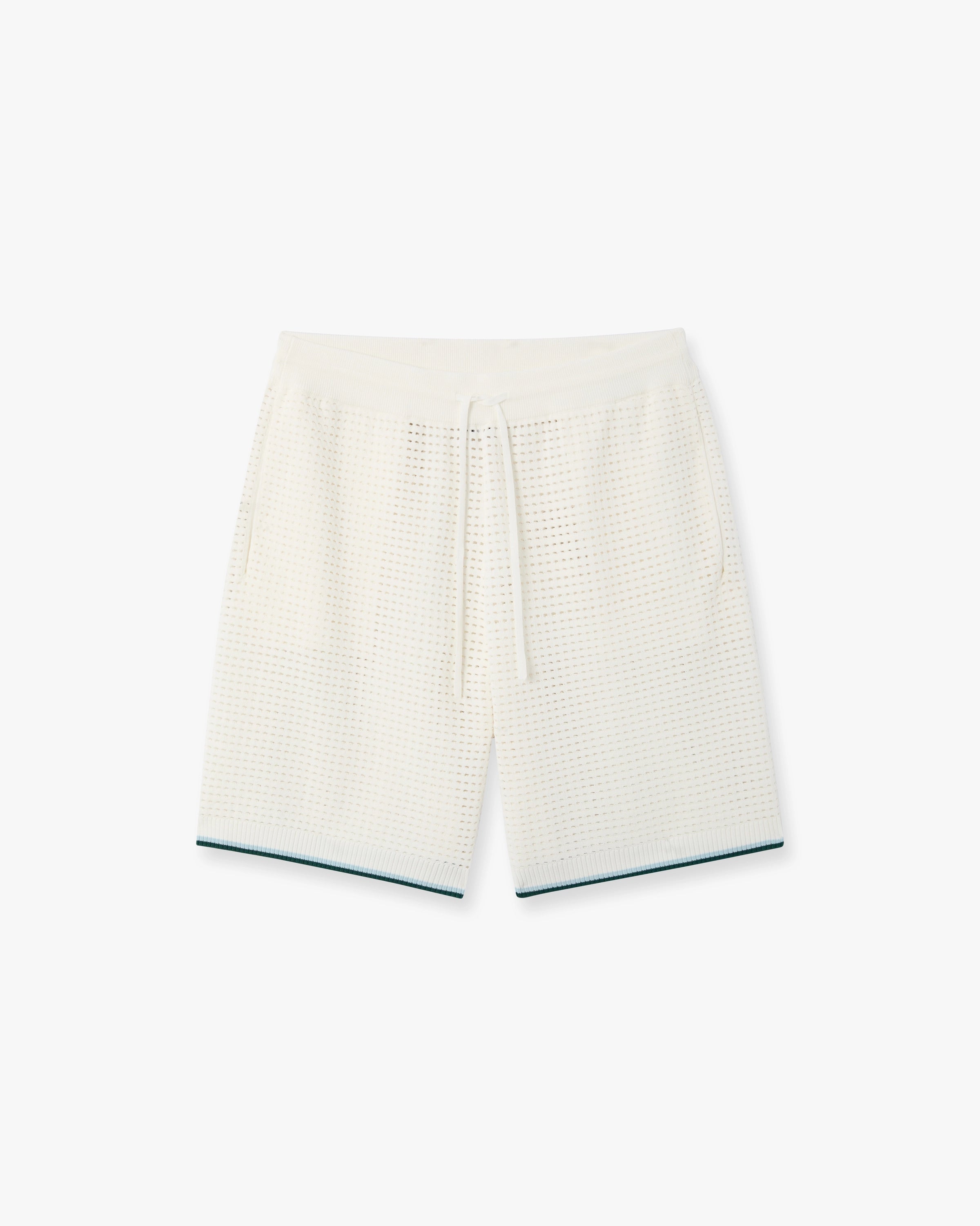Casablanca Palm Tree shorts uncinetto bianchi