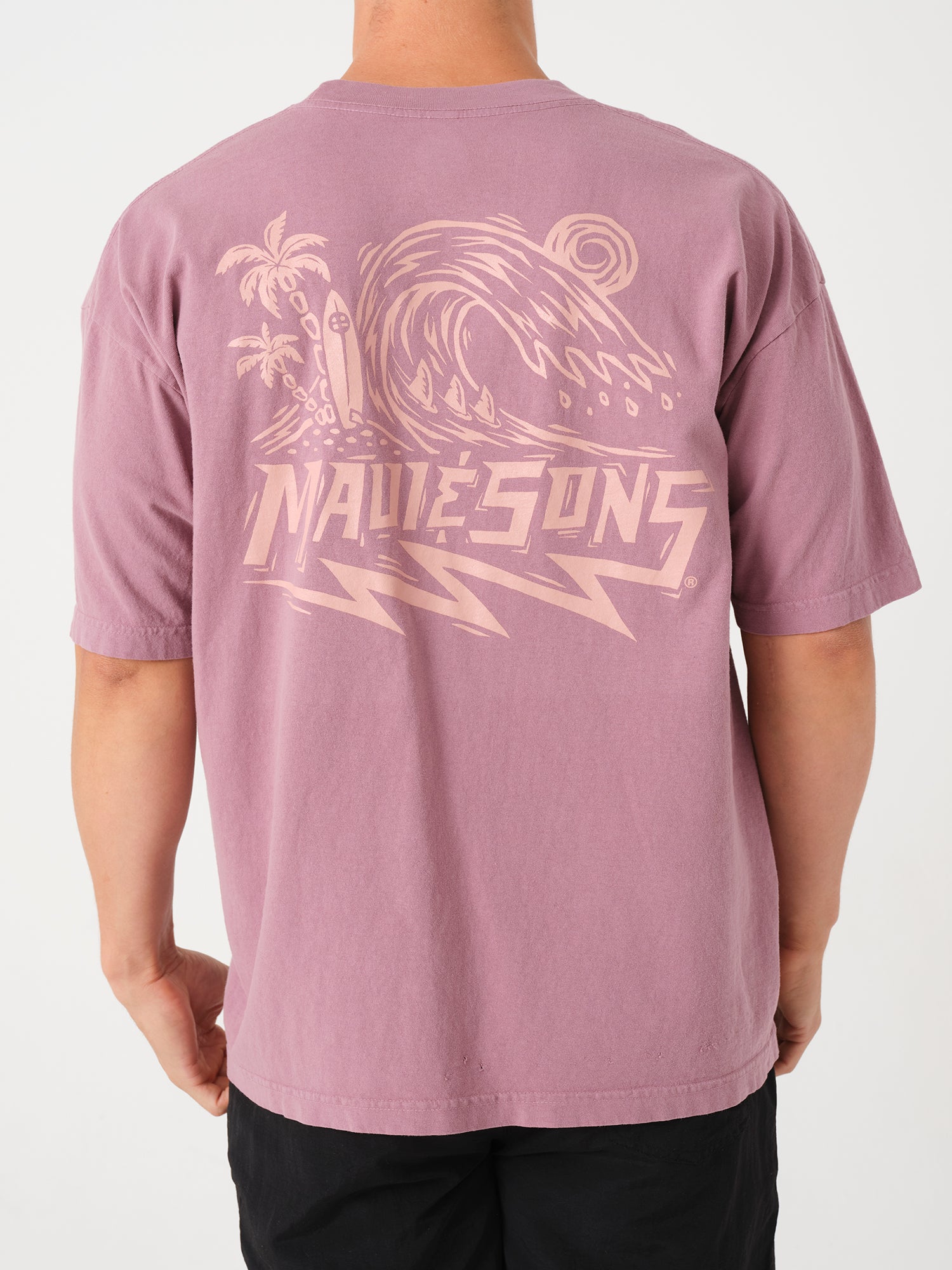 Maui and Sons Shocker t-shirt uomo mauve cotone