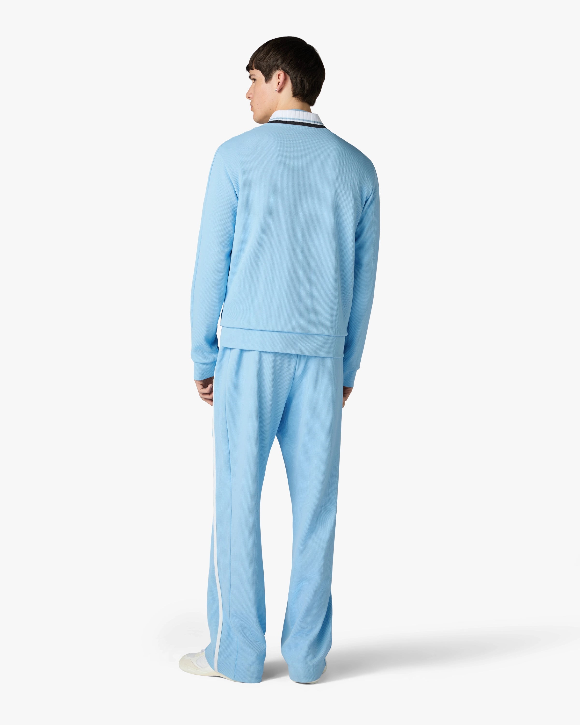 Casablanca Pale Blue Pique giacca tuta azzurra uomo
