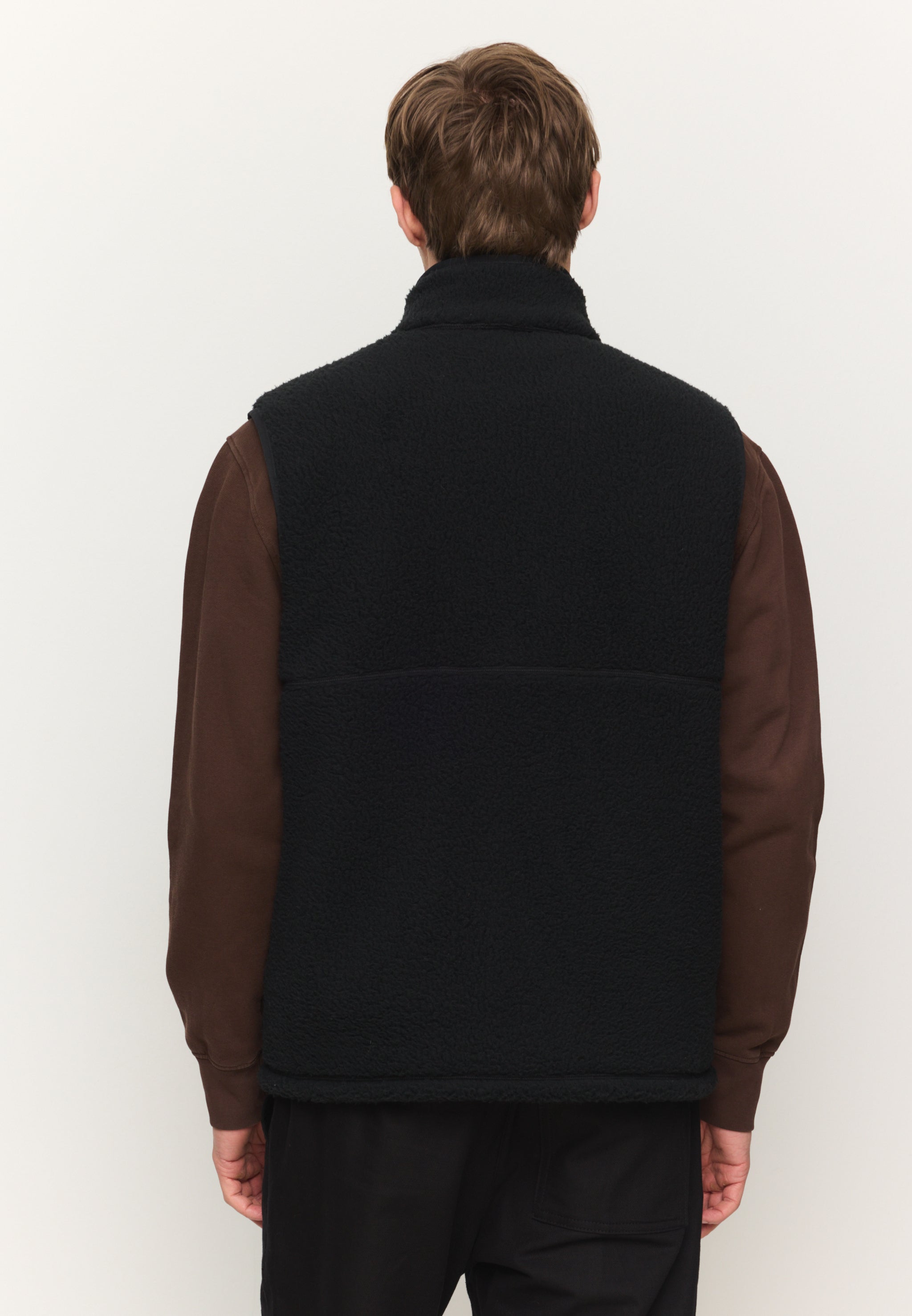 Recolution Teasel gilet nero pile riciclato