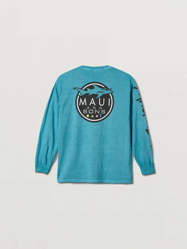 Maui and Sons Shark Logo maglia maniche lunghe cotone