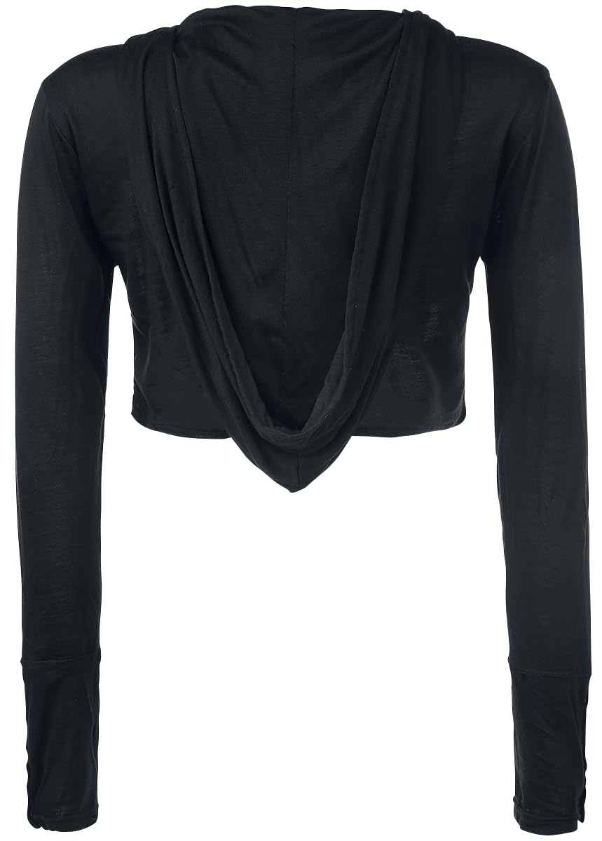 Gothicana by EMP bolero nero con cappuccio donna